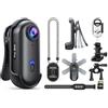 BOBLOV W4 4K Bodycam - Fotocamera per corpo Mini, con clip girevole a 360° e clip magnetica, 90 minuti per registrazioni, lezioni, viaggi, passeggiate con animali domestici (4K 128GB impermeabile)