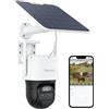 4K Telecamera Da Esterno Con SIM 4G LTE, Batteria E Pannello Solare, Auto-Tracki