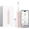 Laifen Wave Special Spazzolino Elettrico Sonico con Oscillazione & Vibrazione Dotato di App, 2 Testine di Ricambio, IP68 Impermeabile, Ideale per Viaggi(Rosa)