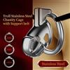 SuperLove Troll Stainless Steel Chastity Cage with Support Belt