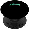 Matching Light Teal Aqua Color Graphic T Colore verde acqua chiaro PEACE & LOVE. Grafica verde acqua verde chiaro PopSockets PopGrip Adesivo