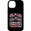 Girls Like Monster Trucks Coquette Truck Custodia per iPhone 14 Ragazze come Monster Trucks Divertente Coquette Truck Amante