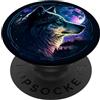 Lone Wolf Howl Dog Lone Wolf Moon Howling Wolf Pack Head Wolves Howl PopSockets PopGrip Adesivo