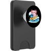 Axolotl Surfing Ocean Animal Fans Felice Axolotl mentre naviga su un'onda PopSockets PopWallet per MagSafe