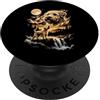 Funny Soft Coated Wheaten Lover Gifts Ac Irish Soft Coated Wheaten Terrier che ulula alla luna PopSockets PopGrip Adesivo