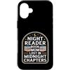 Night Reader Book Mom Midnight Reading Custodia per iPhone 16 Plus Capitoli del libro Night Reader Mom Lost In Midnight