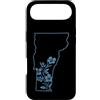 US States United States USA Country Amer Custodia per iPhone Air Vermont Mappa contorno con fiori USA America