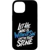 Bible Reflection Grace Reminder Custodia per iPhone 15 Let He Who Is Without Sin Cast The First Stone |-