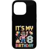 Retro Pixel Gamer Birthday Boys Apparel Custodia per iPhone 13 Pro 8 ° compleanno ragazzo retrò videogioco 8 anni Pixel Art