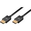 goobay Cavo DisplayPort Slim, 1 m, fino a 8 K a 120 Hz o 4K 240 Hz, 40 Gbps, ultra sottile, compatibile con Daisy Chaining, per schermo o proiettore, nero 77442