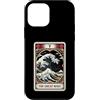 TOKYO WAVES Japanese Tarot Great Wave Ae Custodia per iPhone 12 mini The Great Wave Off Kanagawa By Night Tarocchi Card Retro