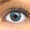 GLAMLENS Lenti a contatto colorate blu (Lugo Blue) - con porta lenti a contatto - grigio naturali in silicone idrogel - 2 pezzi - DIA 14,00 - senza correzione 0.00 diottrie lente a contatto