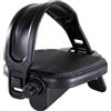 MVTEK Coppia Pedali ciclocamera. Pedale per cyclette. Pedale ergonomico in nylon. Cinturino regolabile. Spinning bike. Pedale bici fitness. Pedali esercizio bicicletta. Filetto 1/2 o 9/16. Nero (Perno 12mm)
