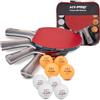 Hy-Pro Set da ping pong - 4 racchette, 8 palline, custodia per il trasporto
