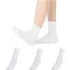 Fjquamitix 3 paia di calzini da danza per ragazze, in cotone ossigenato, traspiranti, rosa nude, sottili, senza cuciture, calzini da danza elasticizzati per bambini/bambini, Rosa 9-13 anni, 6-12