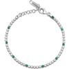 Brosway Bracciale Donna, Bracciale Tennis in Argento e Life Green | Collezione Fancy - FLG129