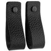 Brute Strength - Maniglie in pelle - 16,5 x 2,5 cm - Nero - 2 pezzi