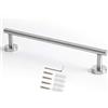HXcomet Portasciugamani da 40 cm, montaggio a parete, porta asciugamani, piccolo portasciugamani per bagno e cucina, in acciaio inox SUS 304, finitura spazzolata, argento/40 cm