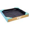 Bluey Sabbiera in legno con copertura, certificata FSC, per bambini, con sedili angolari, rivestimento poroso per acqua, copertura protettiva per giochi all'aperto, età 2+