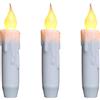 CVHOMEDECO. Candele a LED tremolanti con goccia senza fiamma, a batteria con timer, bianche, 12 cm, confezione da 3