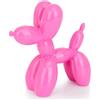 AMOIENSIS Statua decorativa a forma di cane a palloncino, 10,2 cm, vibrante rosa acceso, scultura animale a forma di cane, piccoli nick nacks per decorazione mensola