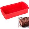 Relaxdays Stampo per Plum-Cake, in Silicone, per Microonde & Lavastoviglie, Termoresistente, Pane, 28,5 cm, Rosso