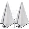 SINLAND Panni in microfibra per lucidare il vetro, di grandi dimensioni, spessi e senza pelucchi, per bicchieri da vino, calici, piatti, elettrodomestici in acciaio inox, 50 x 63 cm, confezione da 2