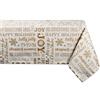 DII Decorazione da cucina in tessuto metallico, cotone, collage natalizio dorato, 213,4 x 152,4 cm (rettangolare)