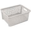 BranQ Home Essential - Cesto portaoggetti universale, multifunzionale, in plastica senza BPA, misura M, 5,4 l, 1 pezzo, colore: Crema