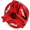 CCYYMOWOK Tappo di riempimento dell'olio in alluminio CNC per moto accessori per yamaha YZF R1 R1M R6 R7 R3 R9 R25 YZF-R6S YZF-R3 YZF-R7 YZF-R1 Tappi per bocchettoni di riempimento olio (Rosso)