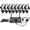 HollyView Hollyland Solidcom C1 Pro System Intercom Wireless ENC Cancellazione Rumore Ambientale Full-Duplex con HUB 9 Persone 350m PTT Mute Produzione Video Chiesa Droni TV&Film 1 Master e 8 Cuffie Distanza