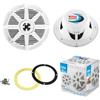 GK SOUND KIT SET PER BOSS AUDIO SYSTEMS MR62W 2 diffusori altoparlanti marini bianchi 2 vie 6,5 16,5 cm 165 mm, 100 watt rms 200 watt max, impermeabili, mare, barca, a coppia + guarnizioni e viti omaggio