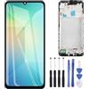 ZOETEC Schermo di ricambio per Samsung Galaxy A16 4G SM-A165F, 165F/DSB, A165F/DS, A165M, A165M/DS Display LCD Touch Screen Digitizer montaggio completo con telaio, set di strumenti di riparazione
