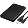 Cablecc - Case esterno per hard disk, USB-C Tipo-C a SATA SSD 2,5 pollici, per laptop e PC
