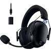 Razer BlackShark V3 for PlayStation - Cuffie wireless per eSport - Driver TriForce 50mm - Microfono rimovibile - HyperSpeed 2,4 GHz e Bluetooth - THX Spatial Audio - PS5/PC | Nero