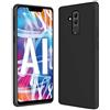 Verco Cover compatibile Huawei Mate 20 Lite Custodia, Silicone Liquido Gel Morbida per Huawei Mate 20 Lite Case, Nero