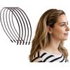 Righe e Pois 5 Cerchietti per Capelli Donna Uomo Unisex Antiscivolo Leggero Lavabile No Segni sui Capelli Set 5 Hairband Marroni