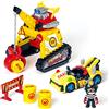 T-RACERS Turbo Crane - Gru con pinza, pilota e auto esclusivi. Pista per auto giocattolo.