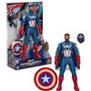 Marvel Avengers Captain America: coraggioso New World Flight Mode action figure con accessori, giocattoli super eroi da 22 cm per bambini dai 4 anni in poi