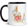 Chatcripant Tazza di pietra coniglio Bétrix Potter Madame Piquedru Blanchiseuse Petitgris Scoiattolo nocciola Tazza tè caffè bambino illustrazione disegno Pasqua regalo fantasia natura animali (pietra