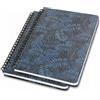 SIGEL Taccuino a spirale Jolie A5 copertina rigida - 2 pezzi | JN602/2, puntinato, 120 pagine FSC, Mystic Jungle, nero/blu
