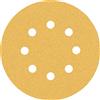 Bosch Professional 5x Carte Abrasive Expert C470 con 8 Fori per Legno Duro, Vernice su Legno, Ø 125 mm, Grana 80, Accessorio Levigatrice Rotoorbitale