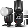 NEEWER Z2-S 2.4G TTL Flash Speedlite con Testa Rotonda Compatibile con Sony e con Godox, 76Ws, HSS 1/8000s, Diffusore, 2 Lampade Modellatore, Nuova UI, Tasto TTL/M, 3000mAh / 600 Scatti Piena Potenza