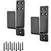 TopHomer 2 staffe a U in metallo per legname 2 x 4, staffa di rinforzo di sicurezza per porte, supporto per barra aperta per casa, fienile, garage (nero)