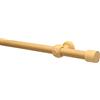 Gardinia Set Bastone per Tende Shorty, 1 Corsia, Ø 25 mm, Shabby Chic, 160 cm, Faggio