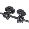 Bodyline Kit Bodyline composto da manubri in vinile con anello e dischi in ghisa per un totale di 10 kg - perfetto per il sollevamento pesi, l'allenamento e la palestra a casa