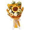 Haronistra Bouquet di fiori all'uncinetto - Girasoli lavorati a mano, regalo floreale unico per le donne, occasioni speciali, decorazioni per la casa, regali per insegnanti, compleanno, laurea, festa della mamma
