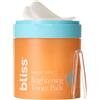Bliss Dischi Tonificanti Bright Idea Con Vitamina C E Peptidi | 12% Idratazione + Complesso Illuminante Per Una Pelle Radiante E Liscia | Aiuta A Ridurre L'aspetto Di Macchie Scure E Raffreddare