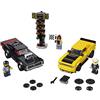 LEGO Speed Champions 2018 Dodge Challenger SRT Demon and 1970 Dodge Charger R/T 75893 Building Kit , New 2019 (478 Piece)