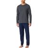 Schiesser Herren Schlafanzug Lang-Nightwear Set Pigiama, Antracite_182197, 58 Uomo